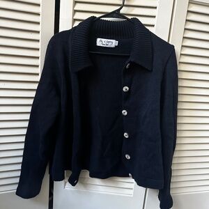 BKG & Company New York Women's Black knit long Sleeve Cardigan